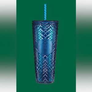 Starbucks Blue Jeweled Cup Holiday 2022